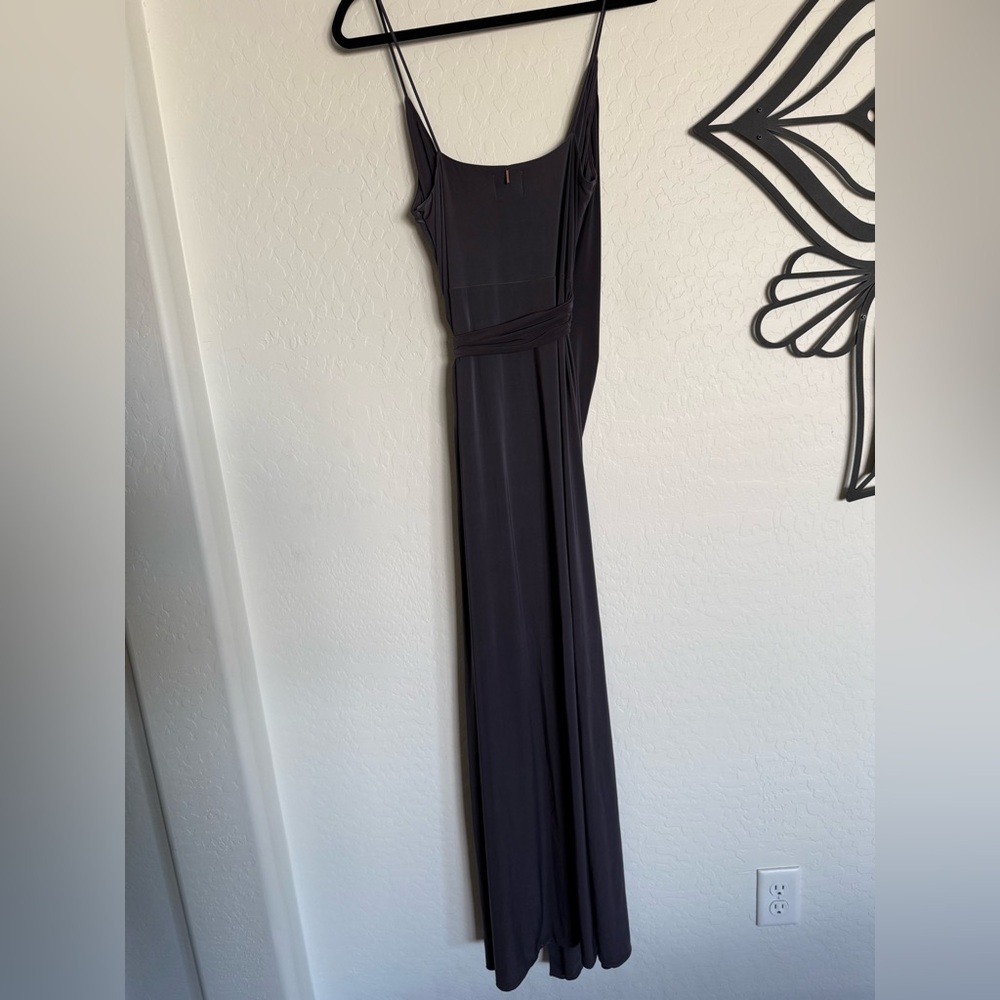 MISA LOS ANGELES Veronika Sleeveless Wrap Maxi Dress in Slate - NEW - XS - Picture 5 of 7